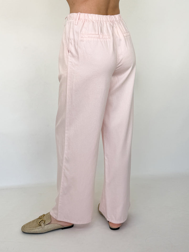 Prissi - Pink Front Pleated Pants