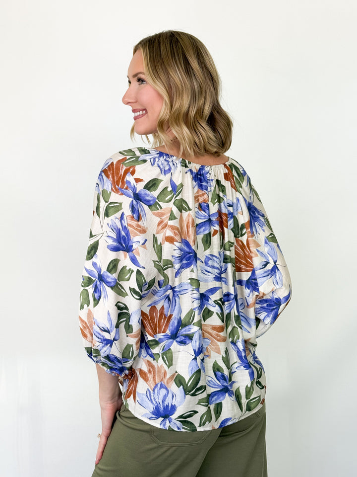 Blaire - Floral 3/4 Sleeve Blouse