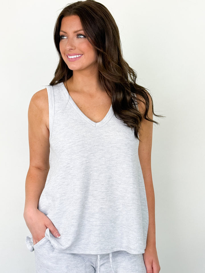 Delaney - Grey Knit Outfit Set