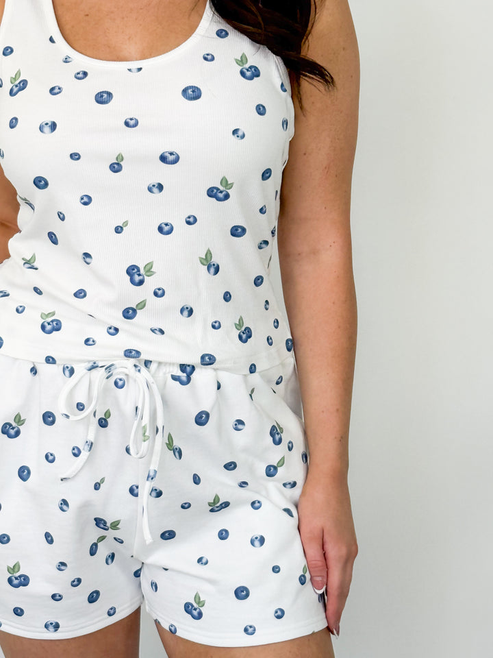 Belinda - Blueberry Short Set