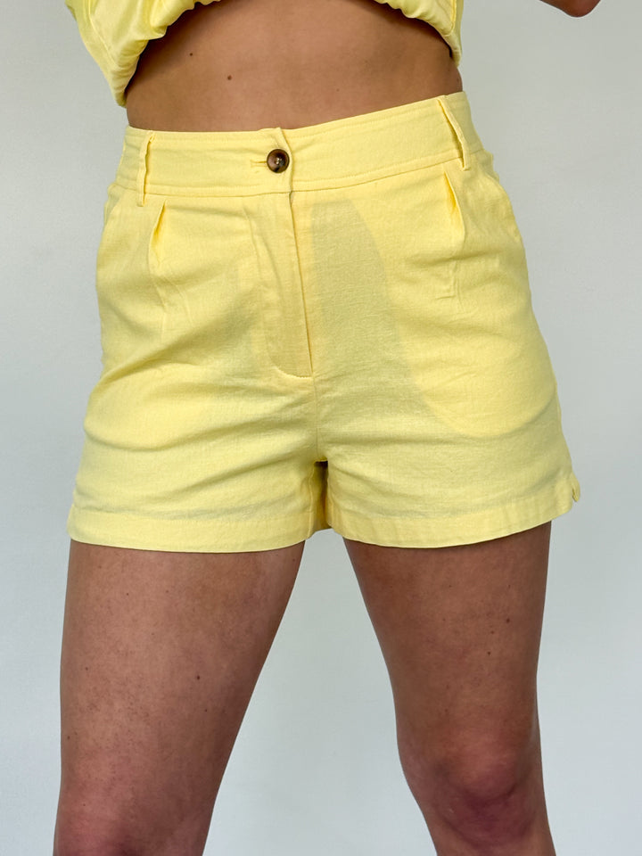 Charlee - Pastel Yellow Short Set