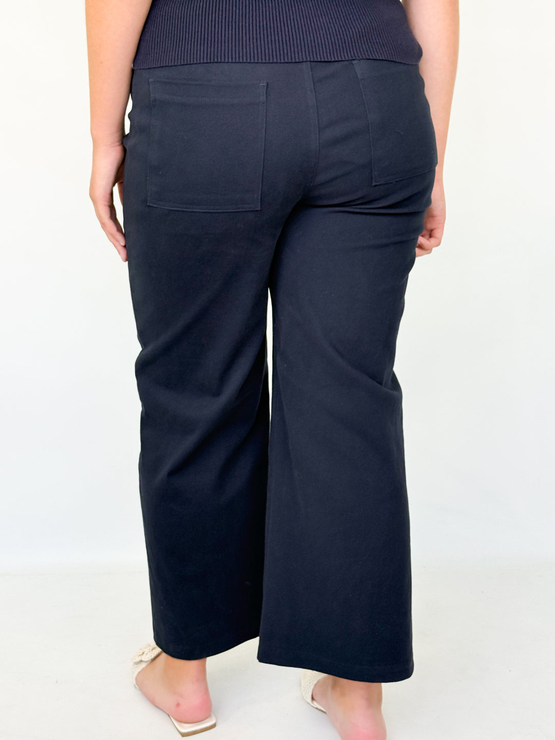 Nelli - Front Pleat Pants (Navy)
