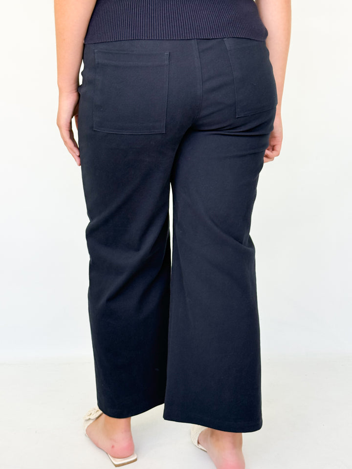 Nelli - Front Pleat Pants (Navy)