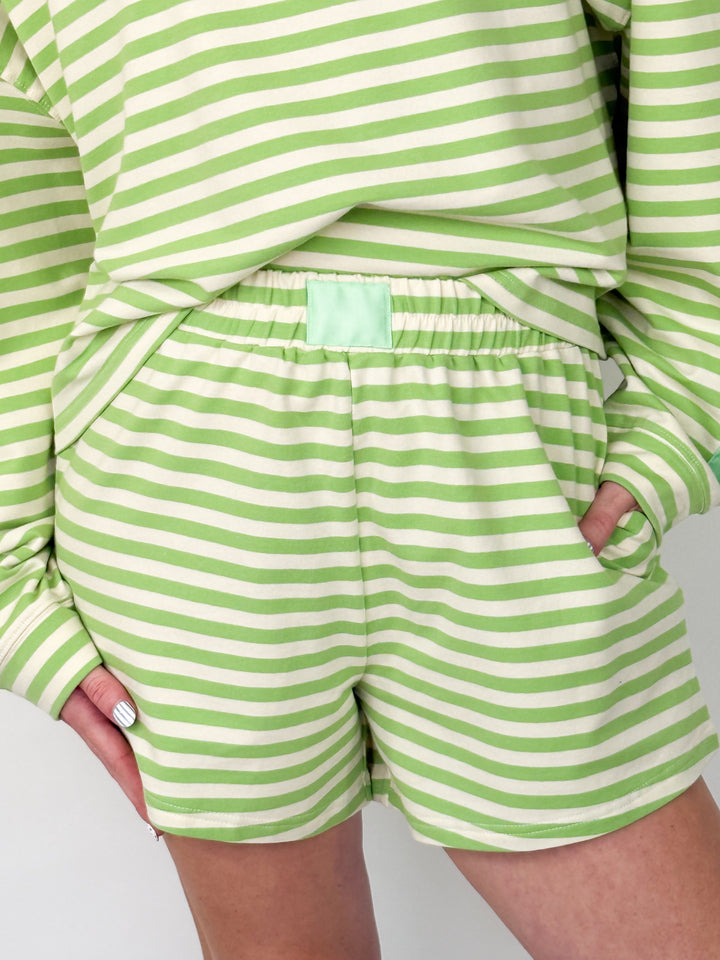 Layla - Striped Terry Lounge Short Set