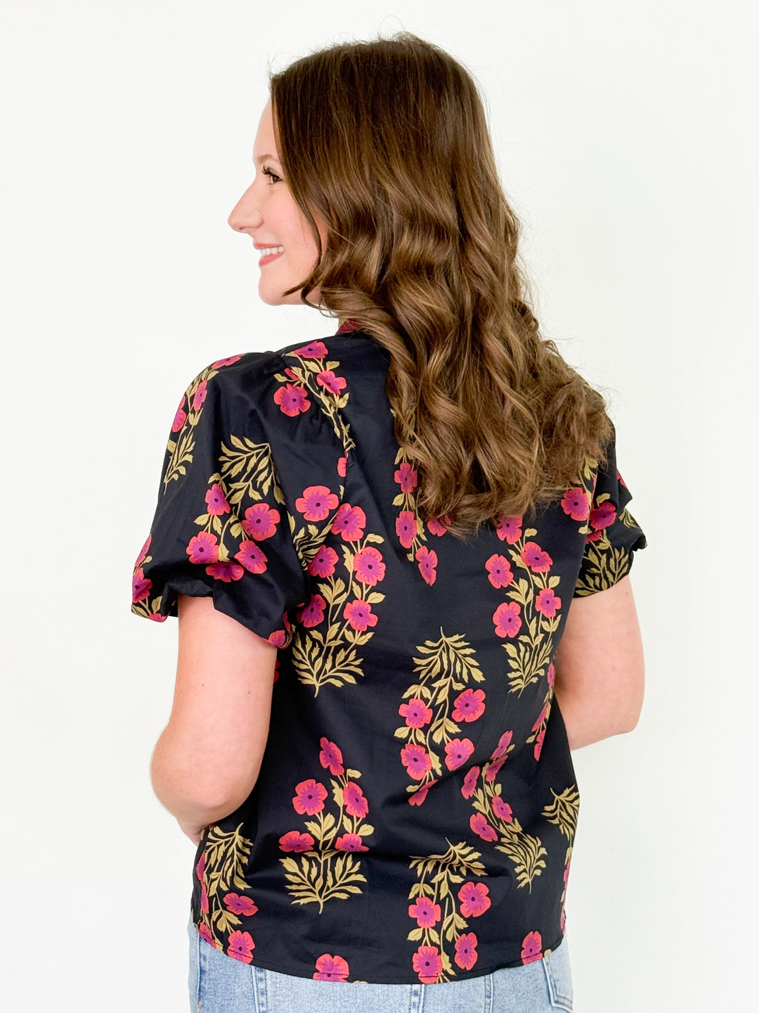 Aubrey - Floral Puff Sleeve Blouse