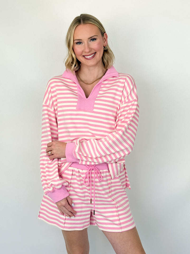 Margot - Striped Short Set (Pink)