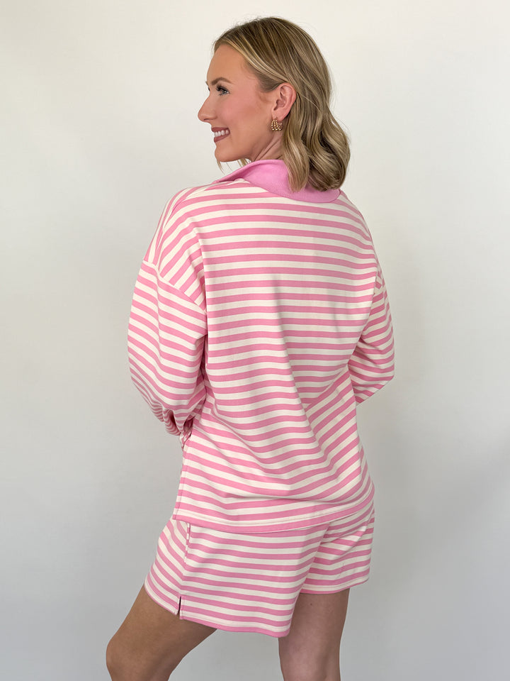 Margot - Striped Short Set (Pink)