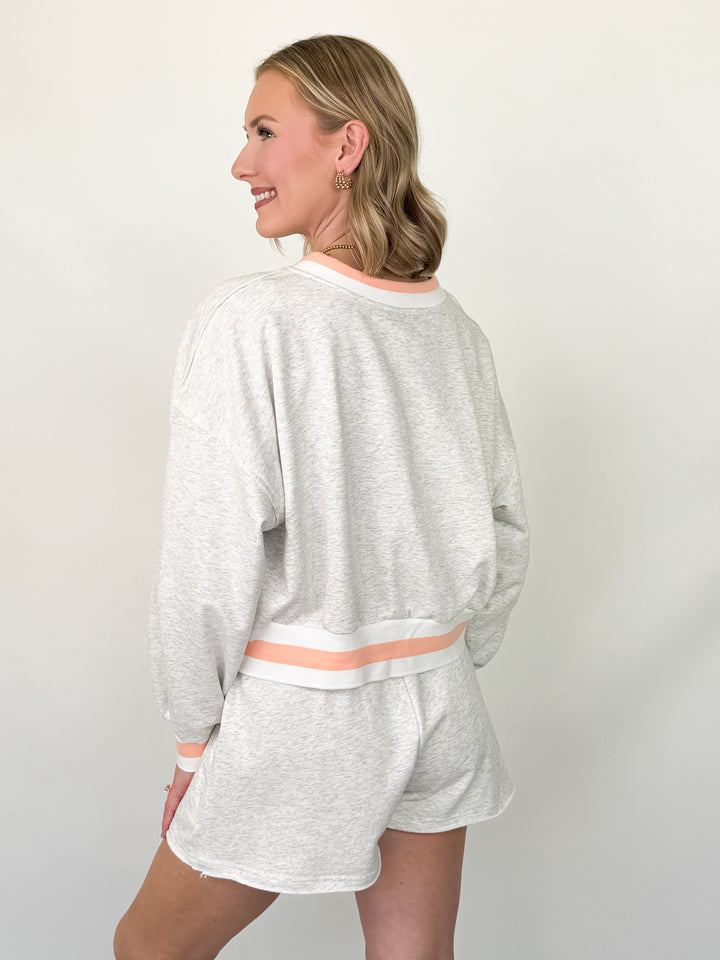 Melanie - Banded V-Neck Short Set