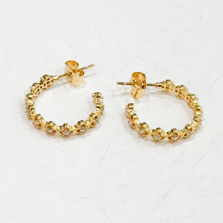 Cora - Rhinestone Hoop Earrings