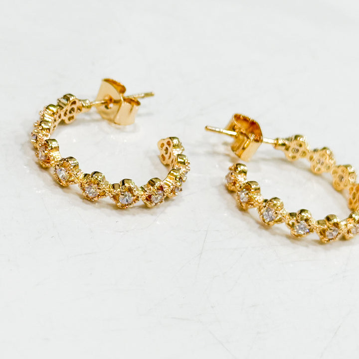 Cora - Rhinestone Hoop Earrings