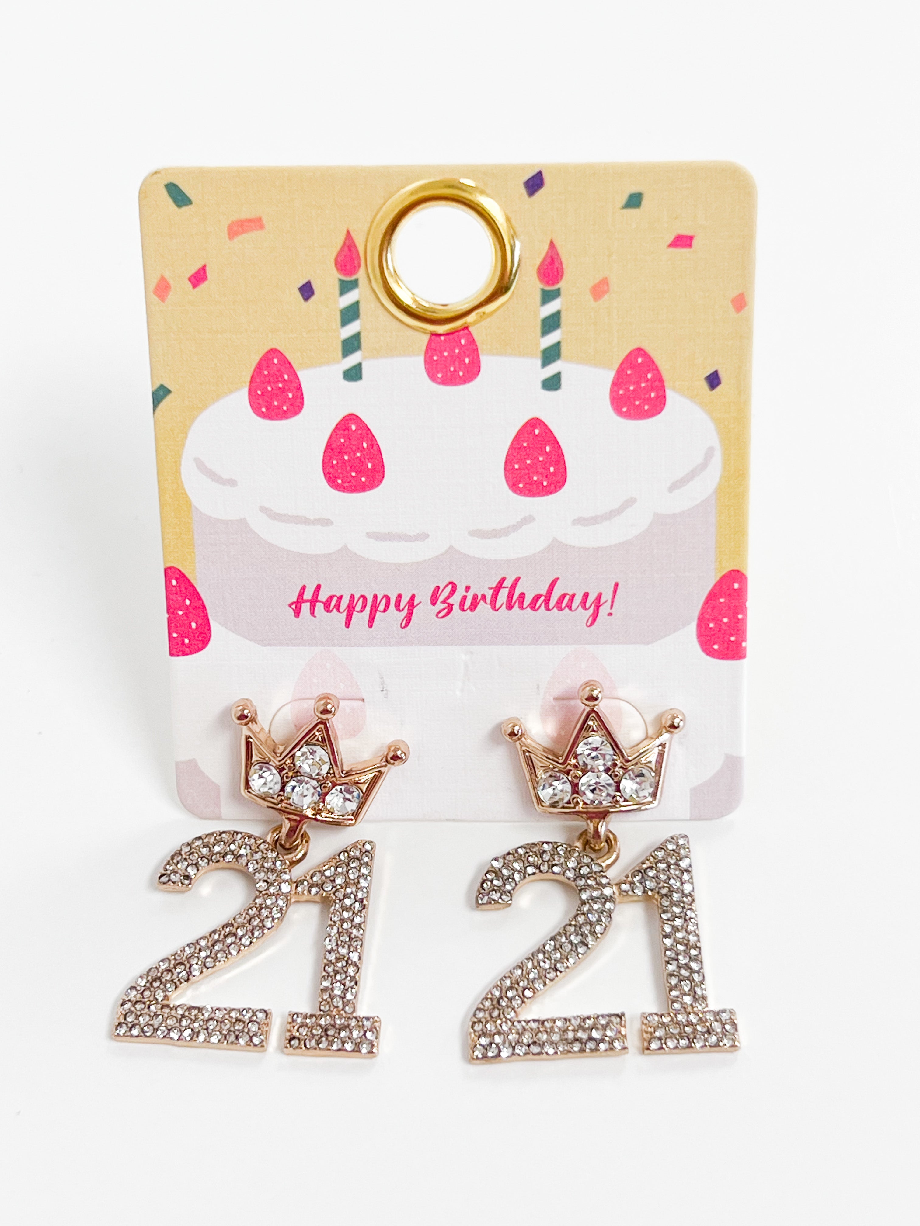 Happy 21st Birthday Earrings