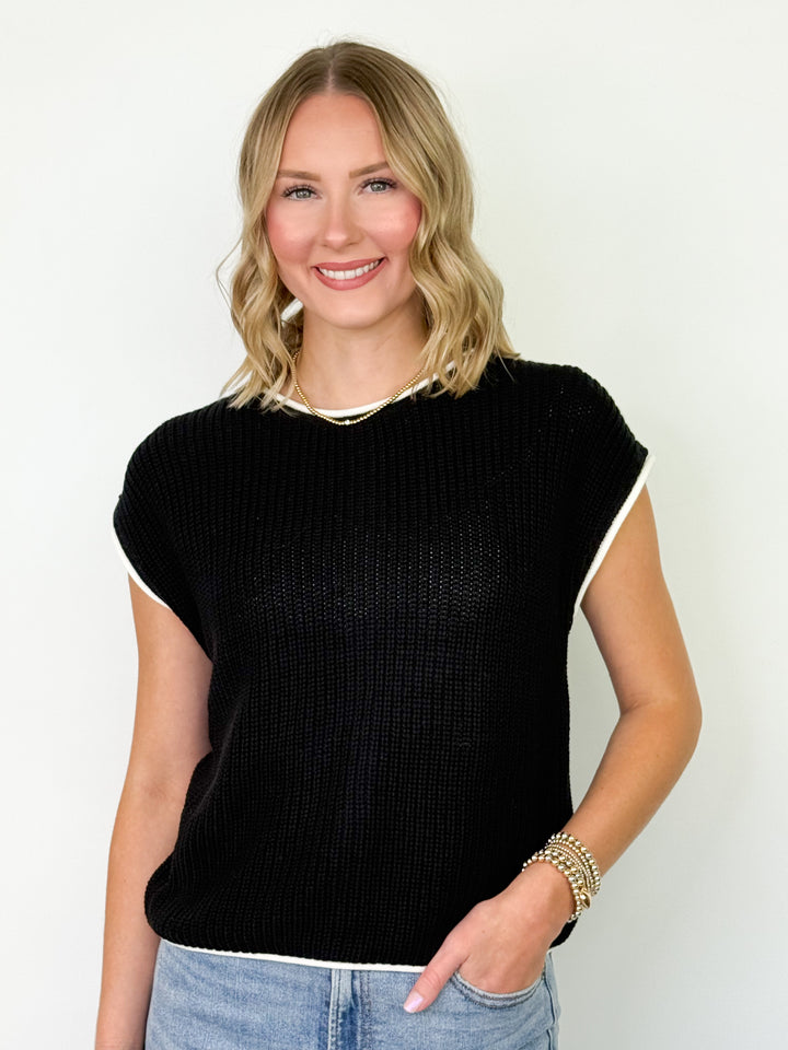 Allyson - Button Detail Knit Sweater