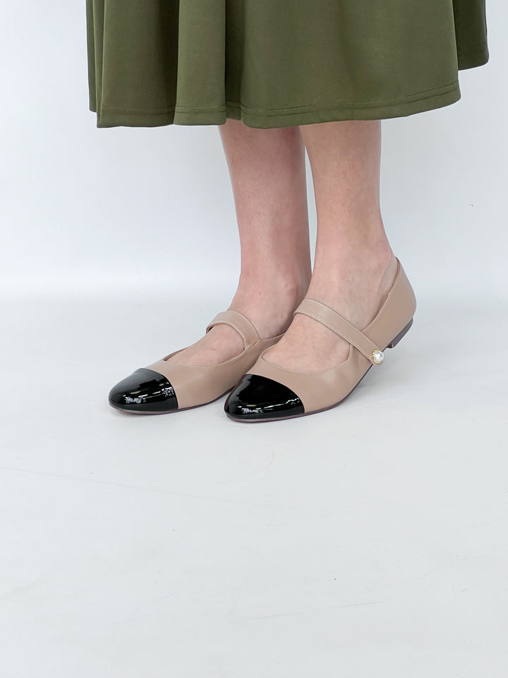 Audrey - Two Tone Mary Jane Flat