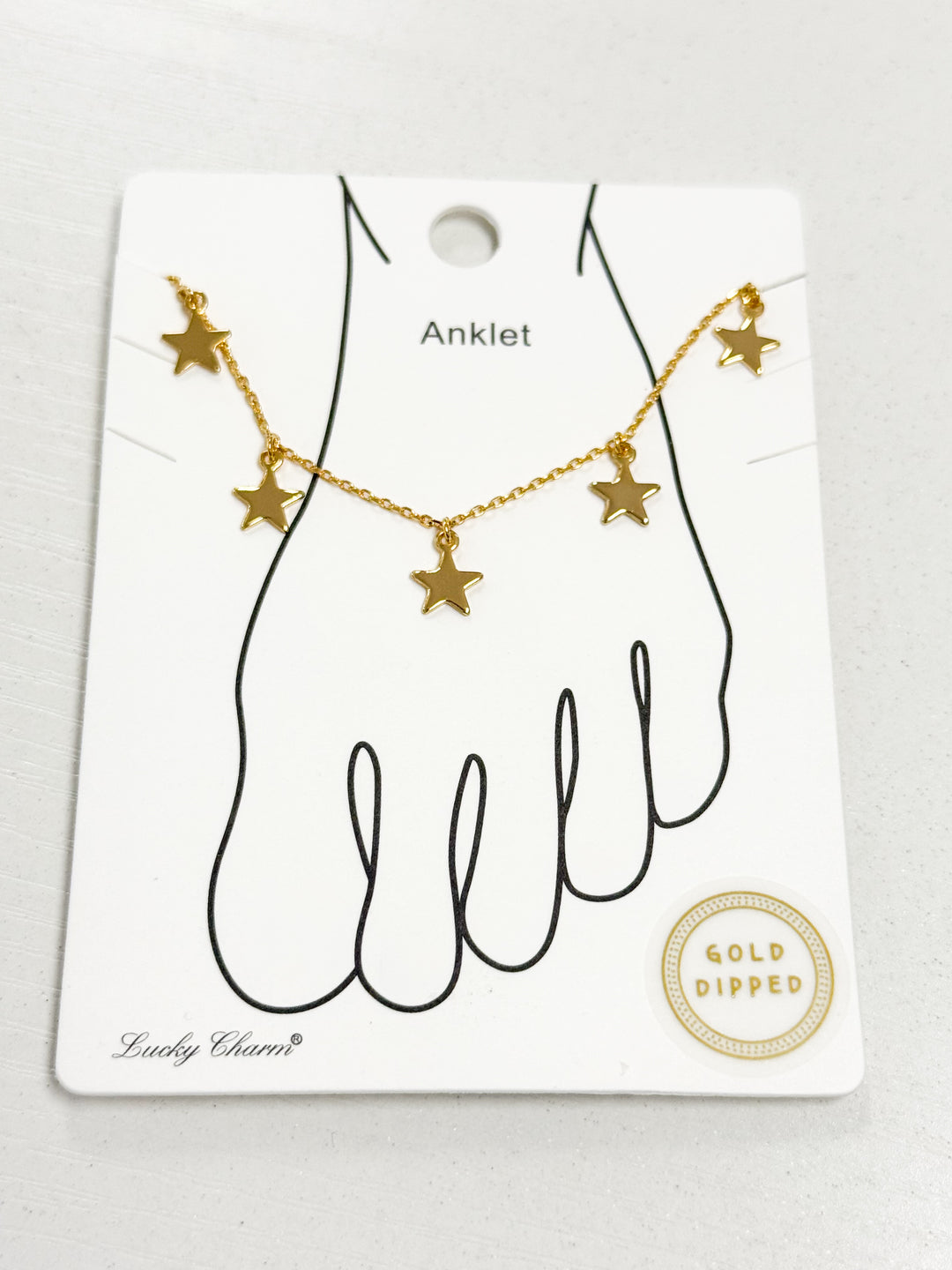 Jenna - Gold Star Anklet