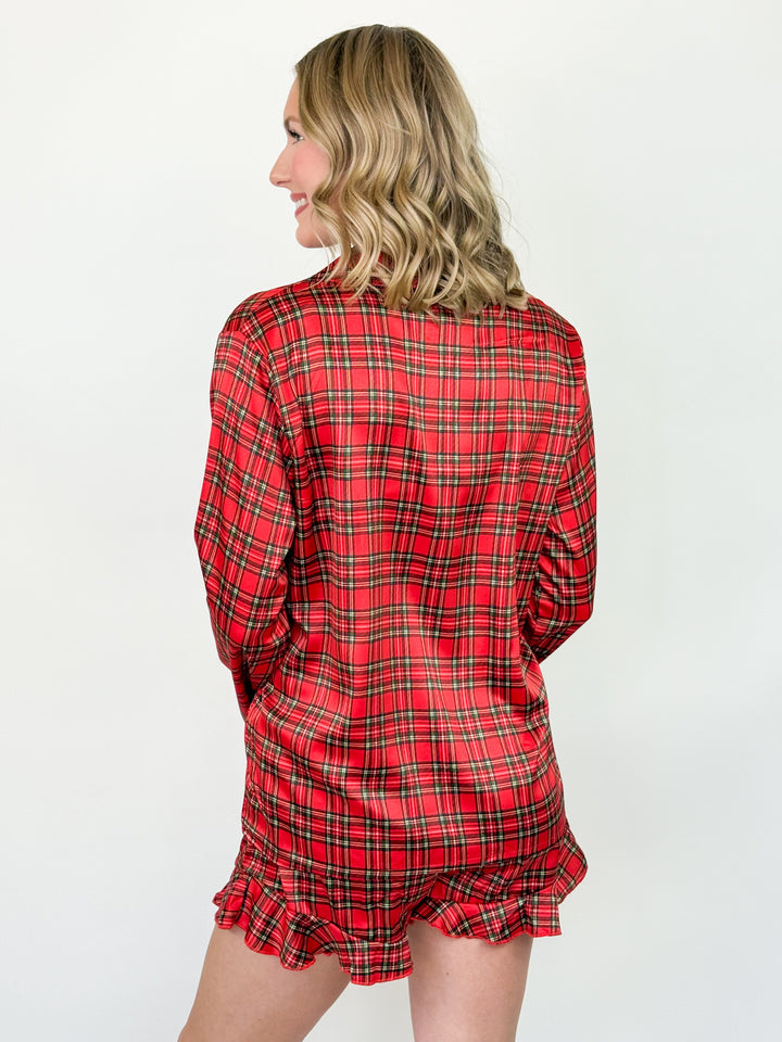 In For Winter Silky Satin Pajama Short Set