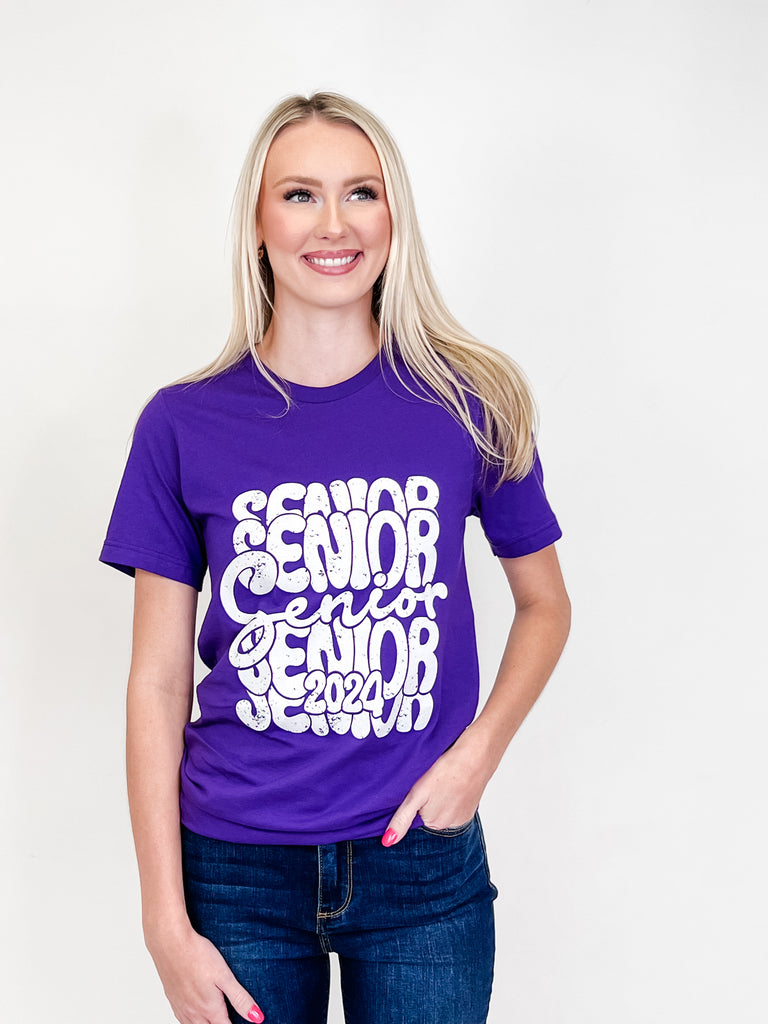 Senior 2024 Graphic Tee - Purple