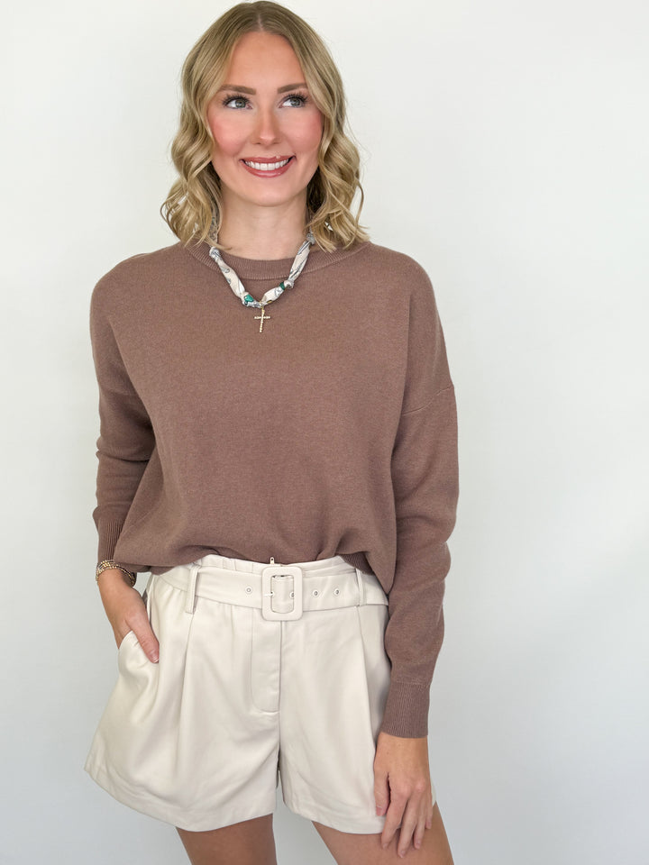 Remi - Long Sleeve Sweater (Brown)