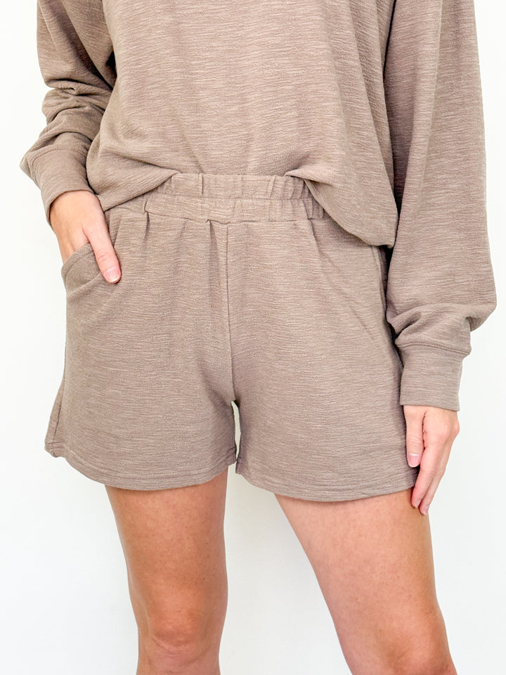 Mallorie - Pullover & Short Set (Cocoa)