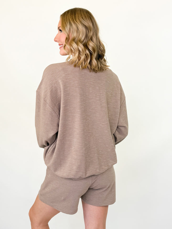 Mallorie - Pullover & Short Set (Cocoa)