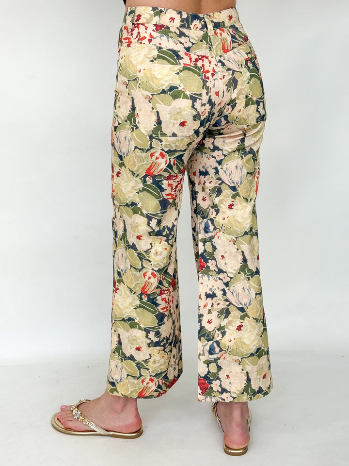 Brooklyn - Olive Floral Pants