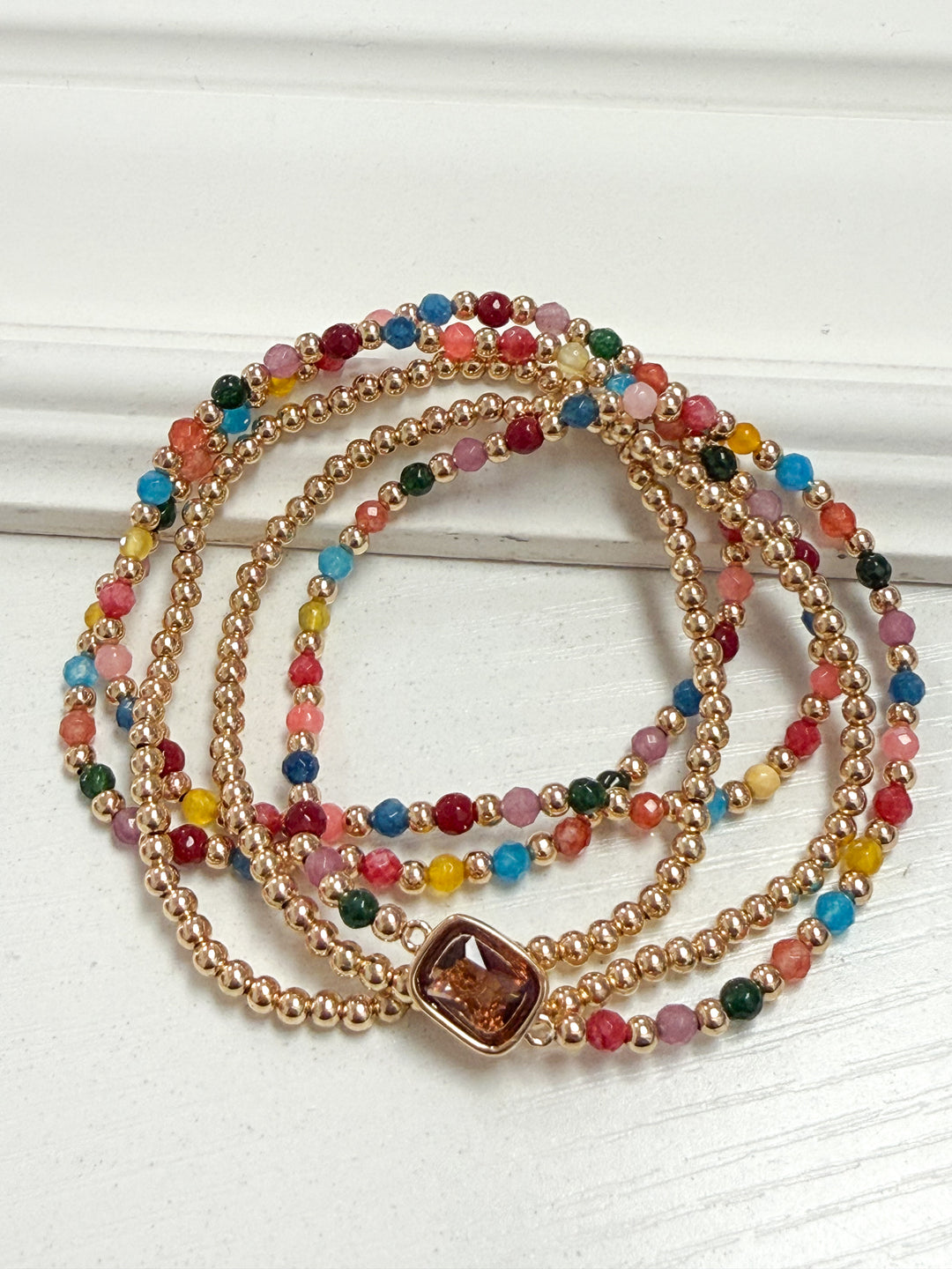 Piper - Mulit Color Beaded Bracelet Set of 5