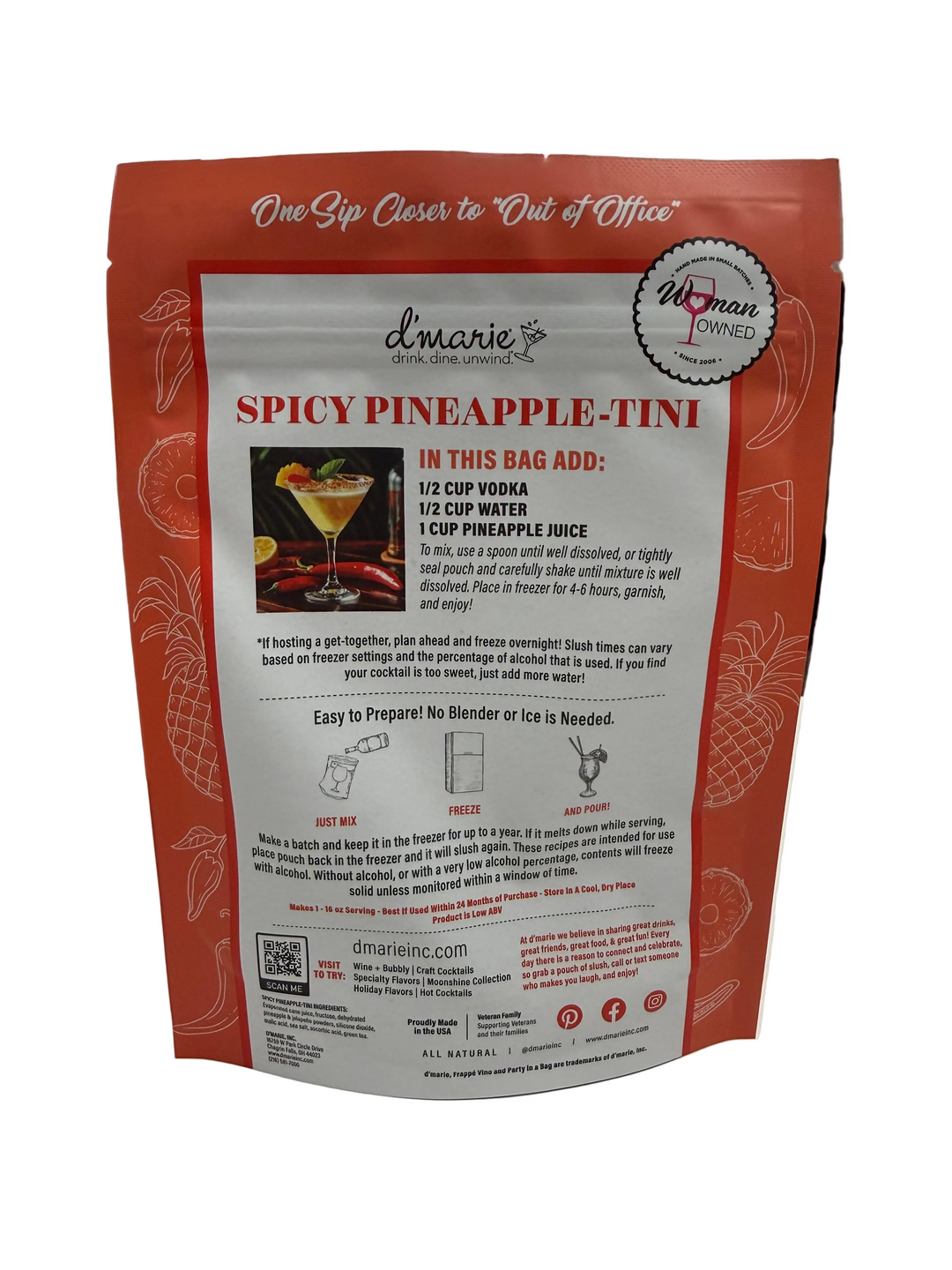 d'Marie - Martini Party Pack of 6