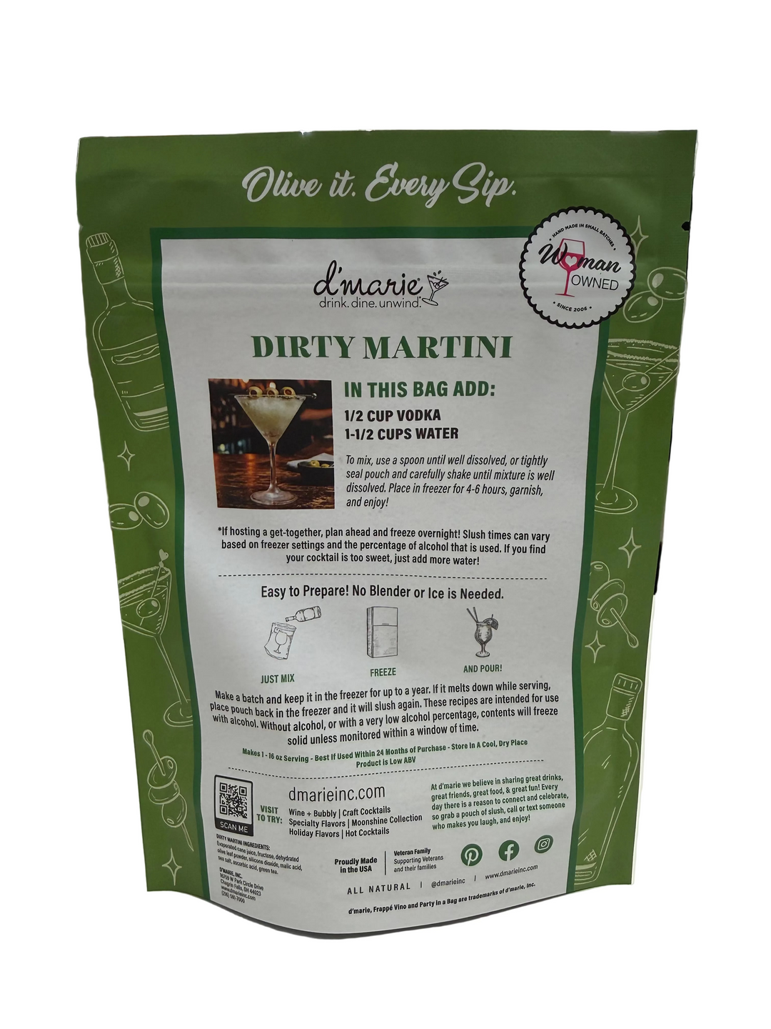 d'Marie - Martini Party Pack of 6