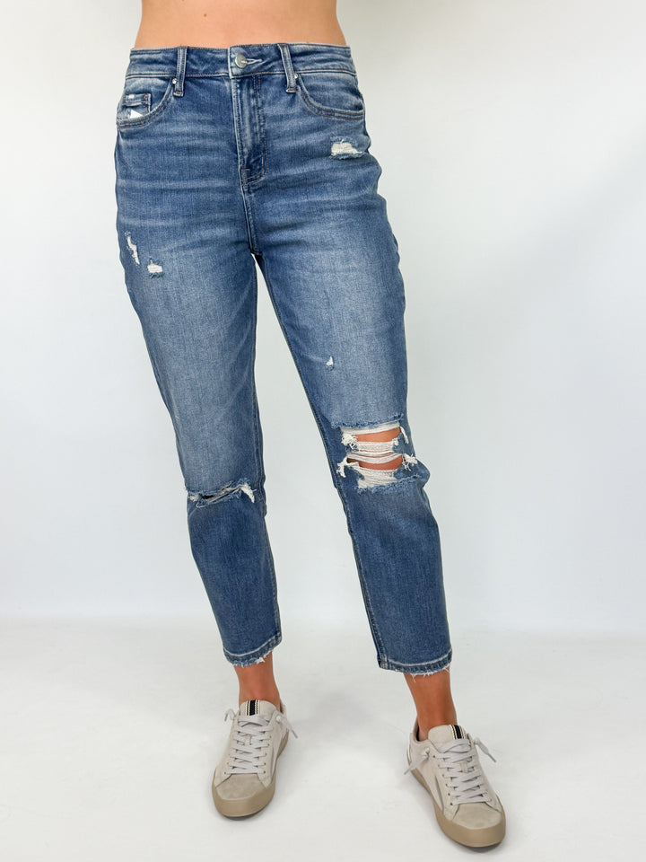 Nelly - Stretch Crop High Rise Mom Jean