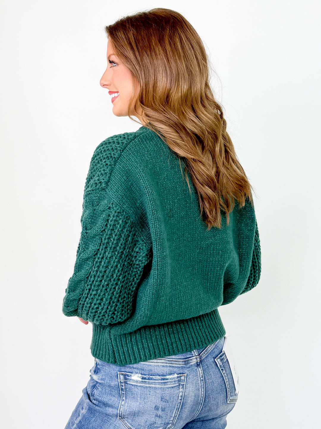 Madison - Cable Knit Sweater Cardigan