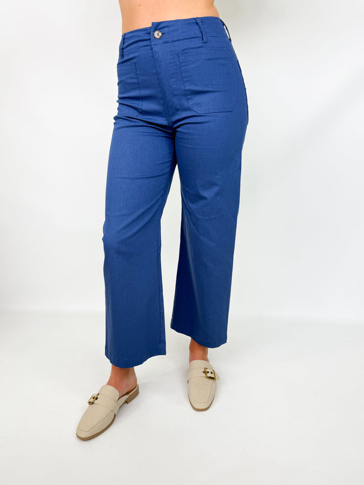 Lasarah - Ankle Cropped Pants (Royal Blue)