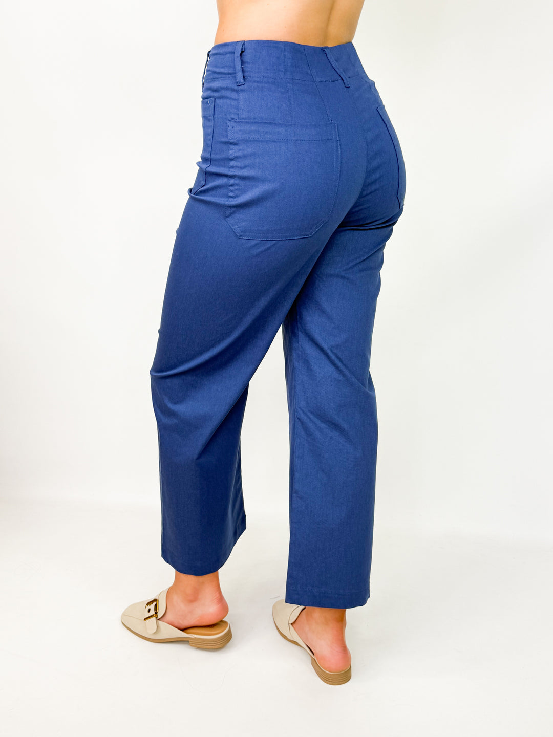 Lasarah - Ankle Cropped Pants (Royal Blue)