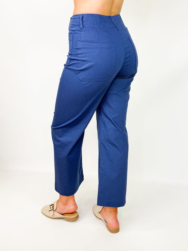 Lasarah - Ankle Cropped Pants (Royal Blue)