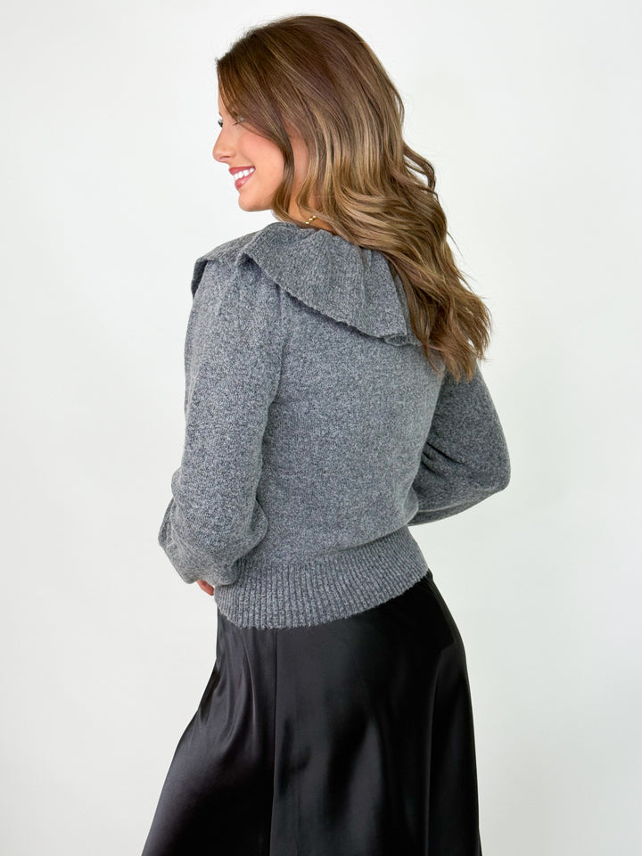 Eleanor - Ruffle Round Neck Sweater
