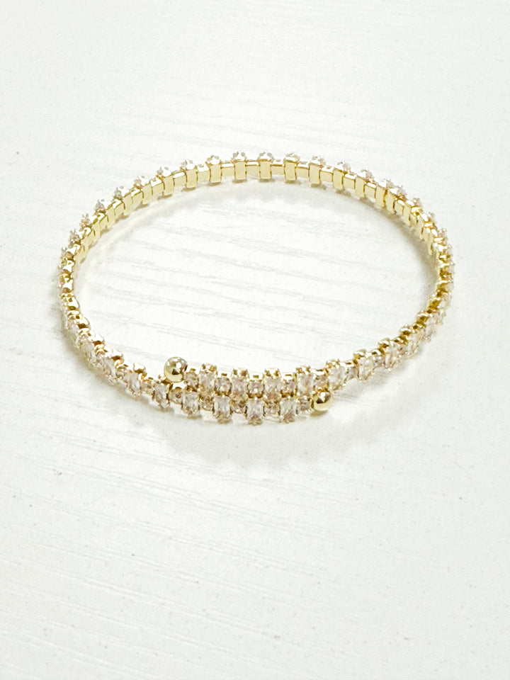 Viola - Baguette Rhinestone Stretch Bracelet