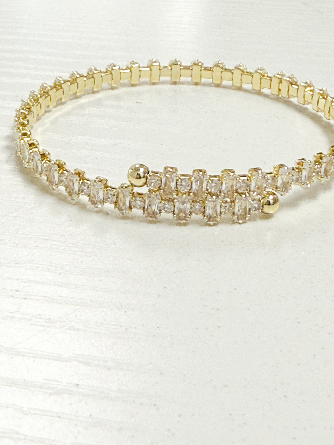 Viola - Baguette Rhinestone Stretch Bracelet