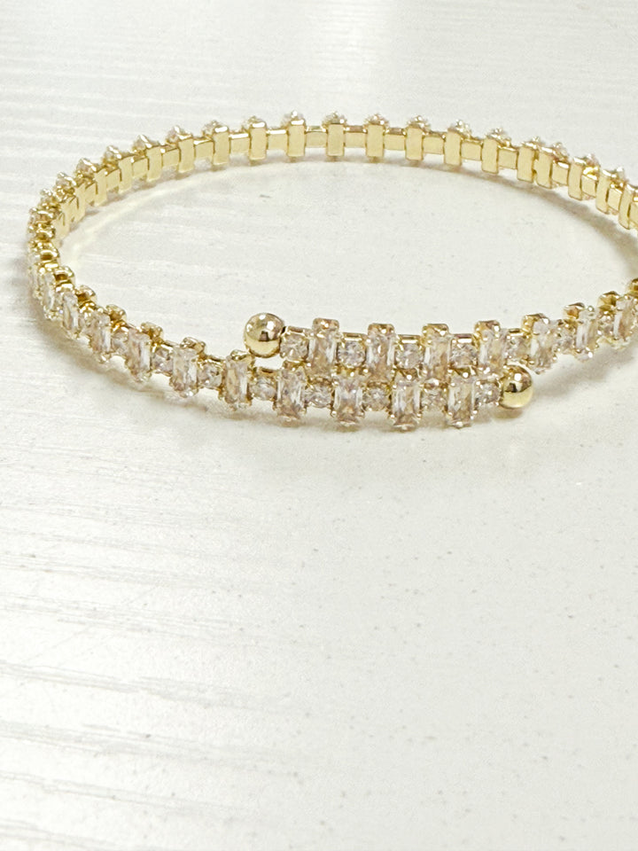 Viola - Baguette Rhinestone Stretch Bracelet