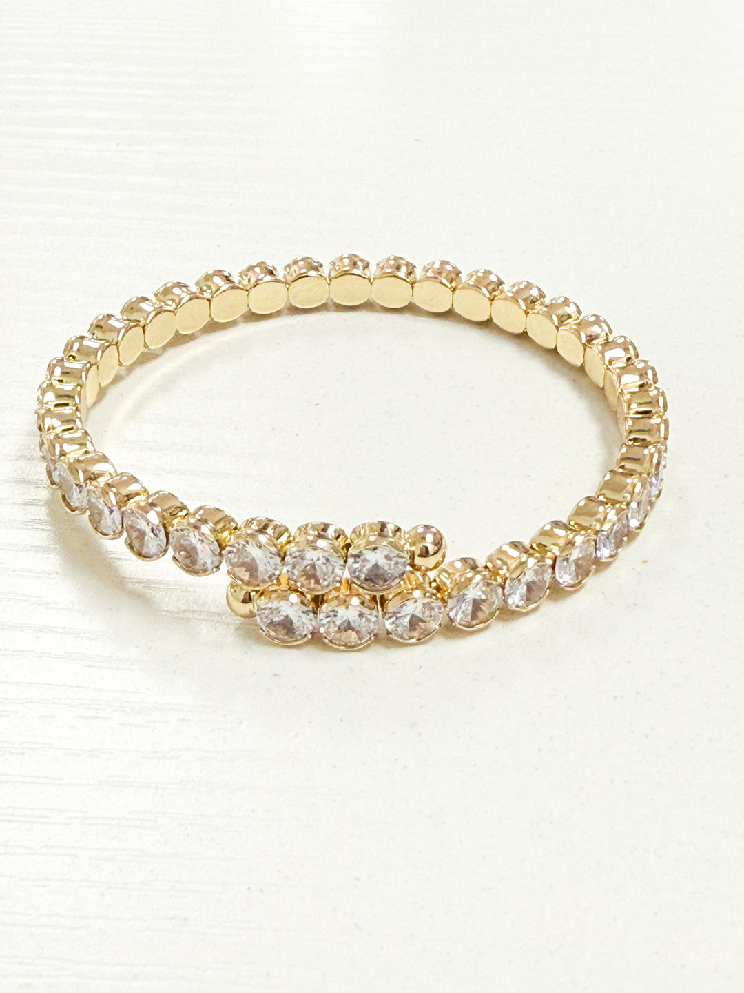 Paula - Round Rhinestone Stretch Bracelet