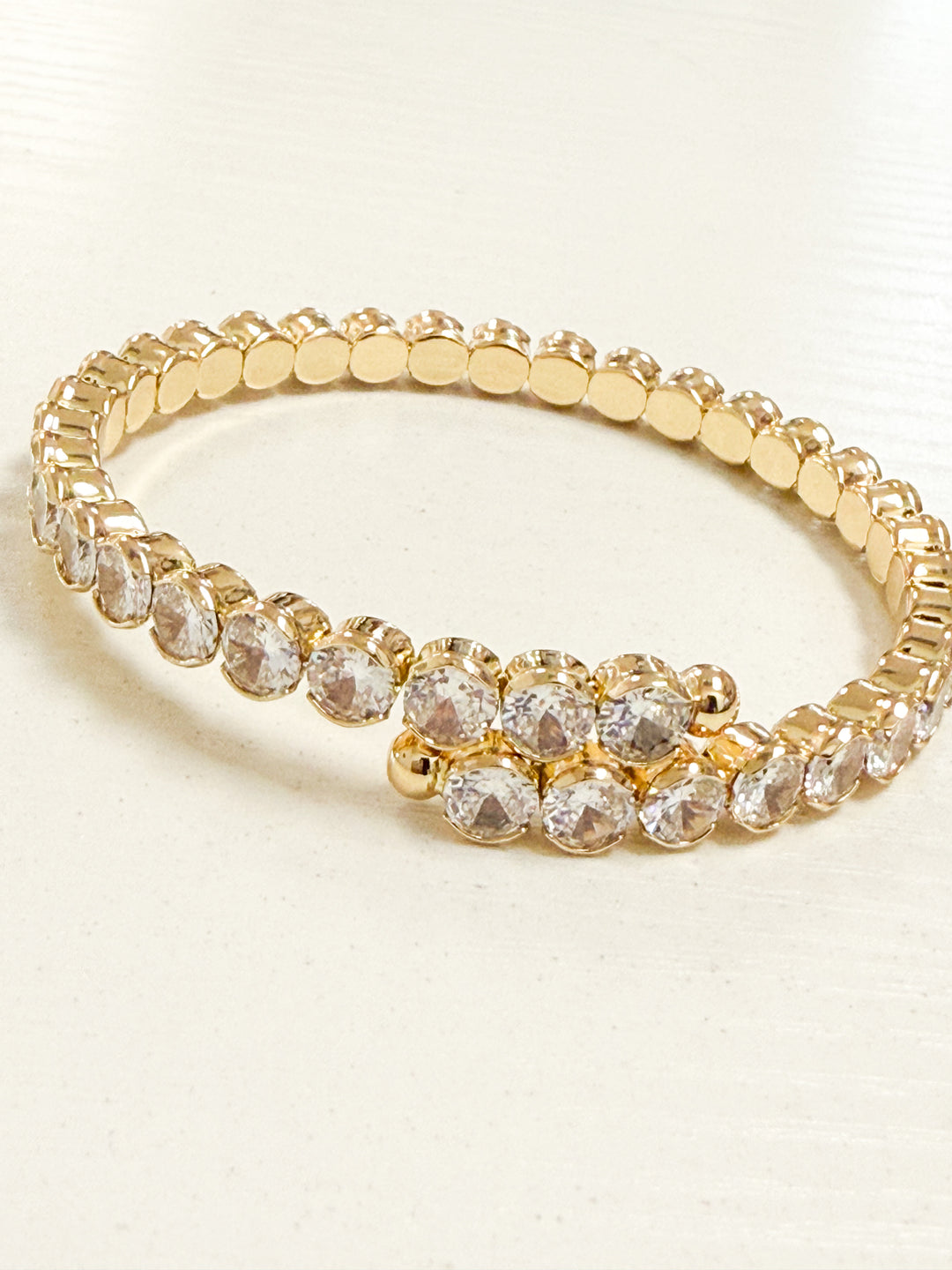 Paula - Round Rhinestone Stretch Bracelet