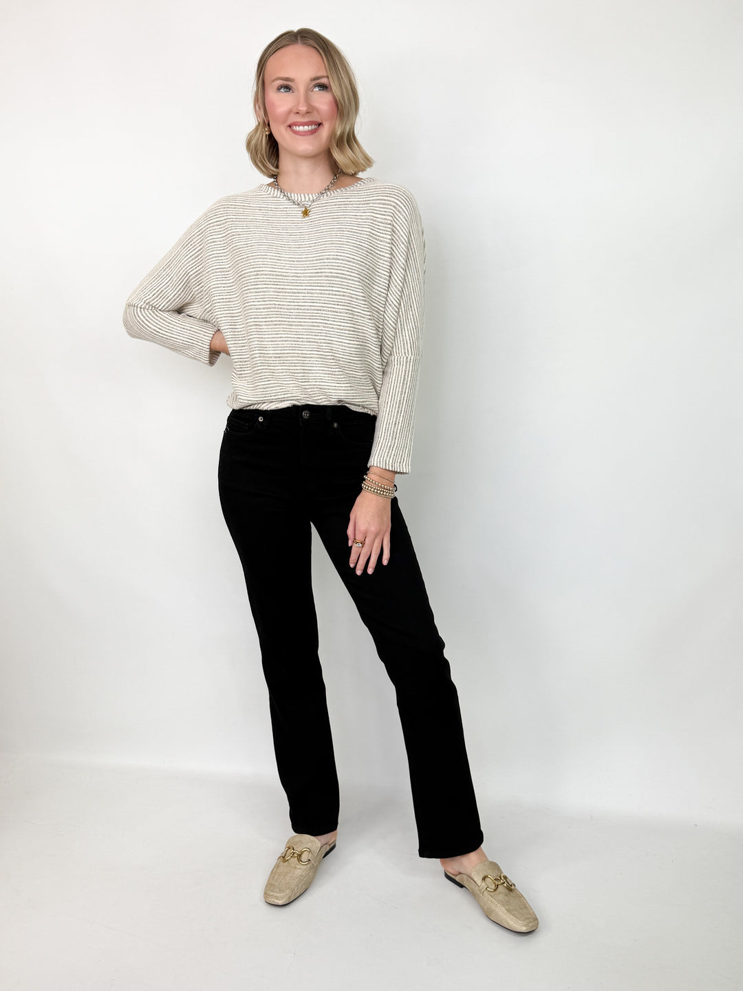 Ivana - Dolman Striped Top