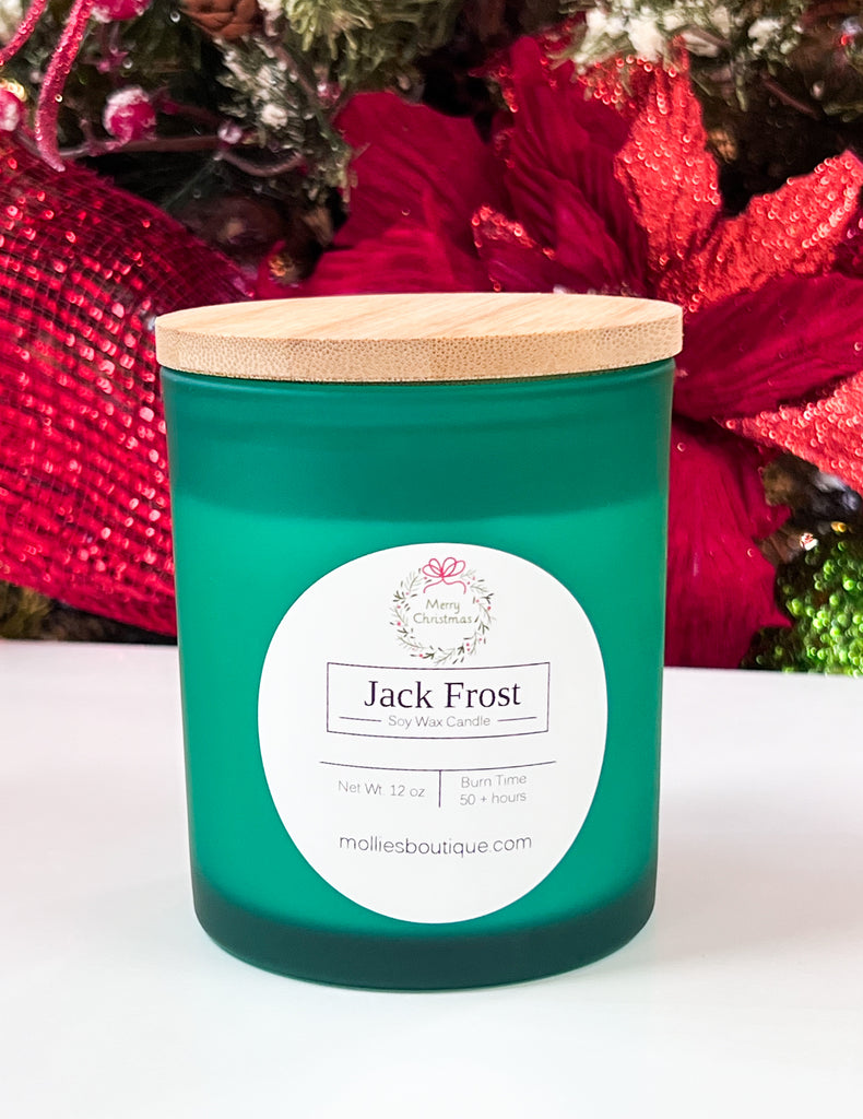 Jack Frost Christmas Candle 12 oz.