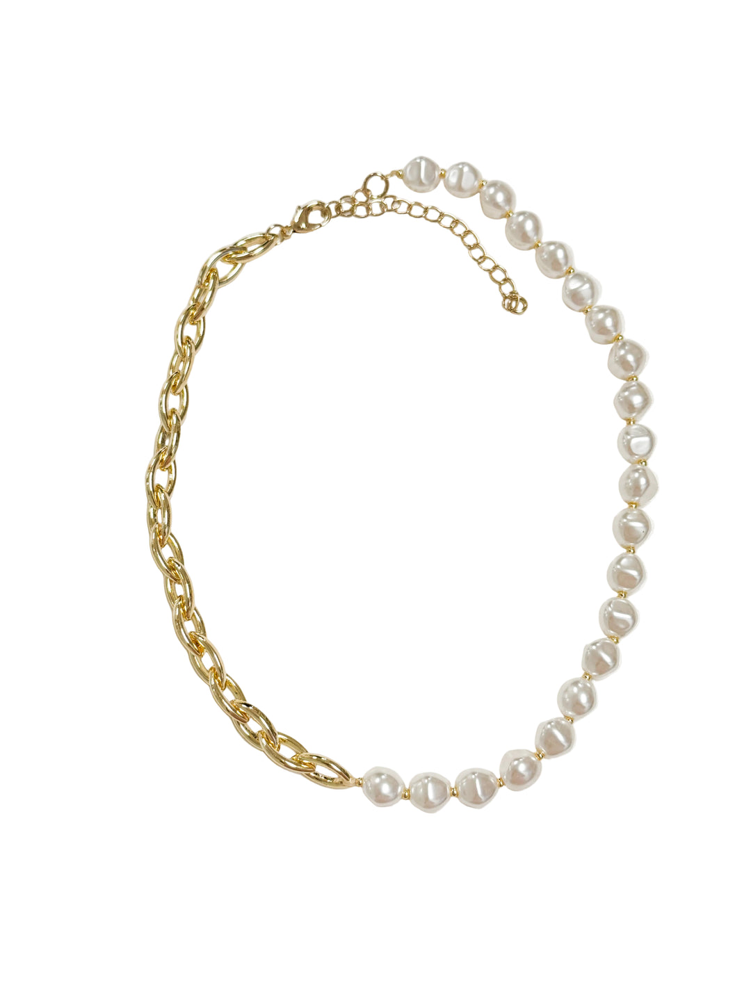 Adaline - Gold Chain + Pearl Necklace