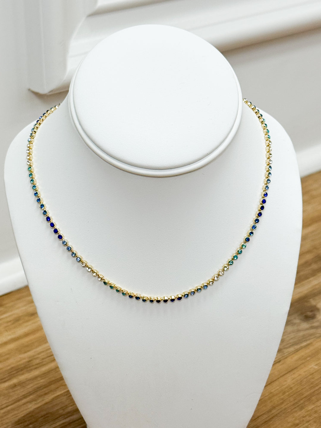Kennedi - Blue CZ Tennis Necklace