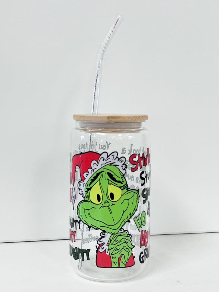 Grinch Drinking Glass 16 oz. - Movie Quotes