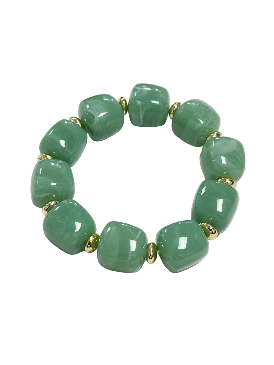 Viviana - Chunky Beaded Bracelet (Jade)
