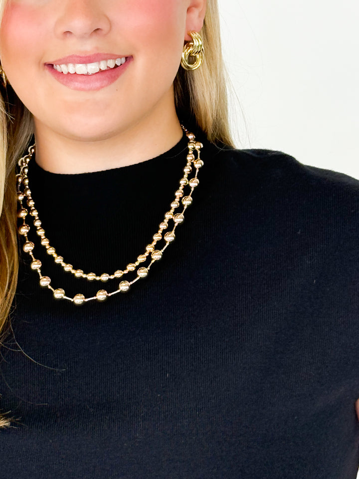 Shari - Gold Multiway Double Layer Necklace