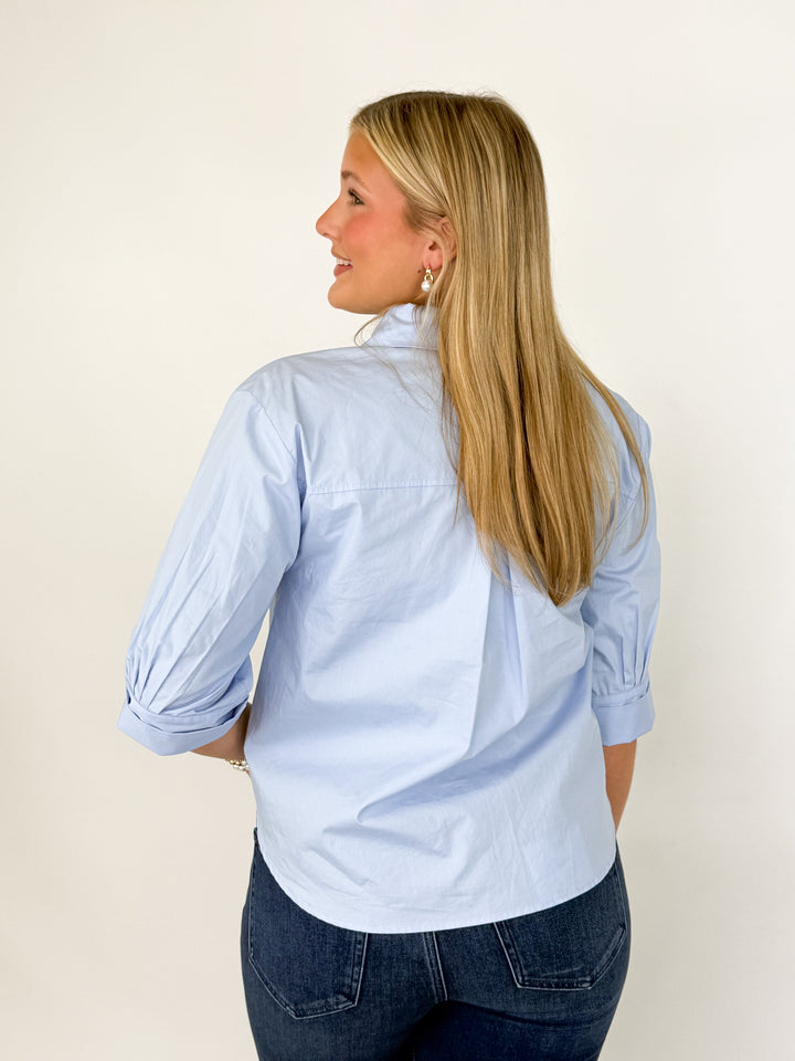 Bailee - Pearl Button Down Blouse