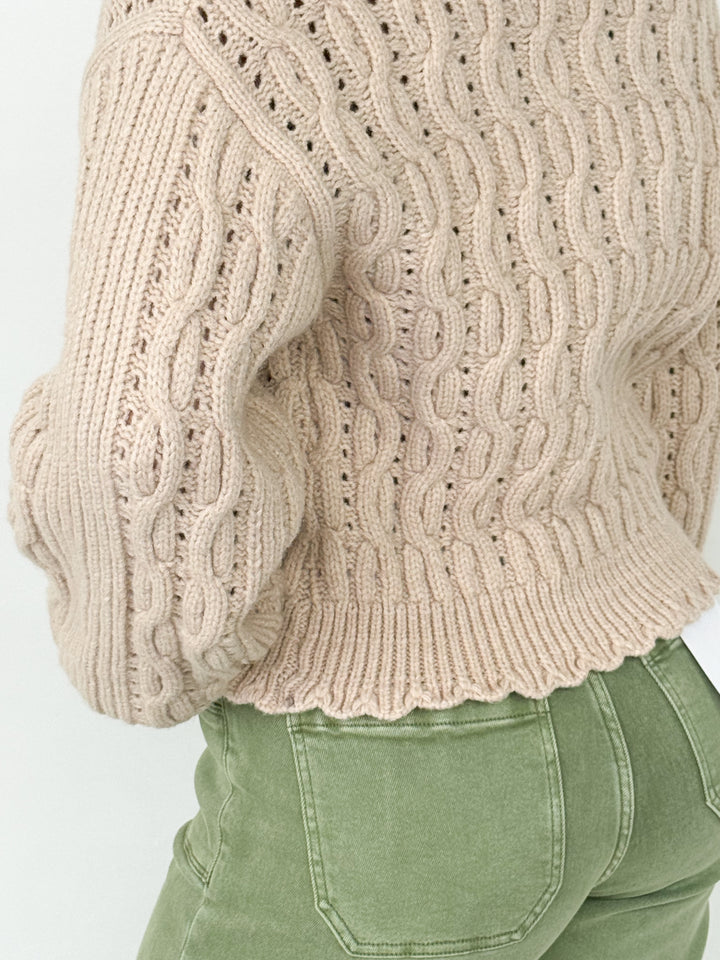 Vanessa - Scalloped Knit Cardigan