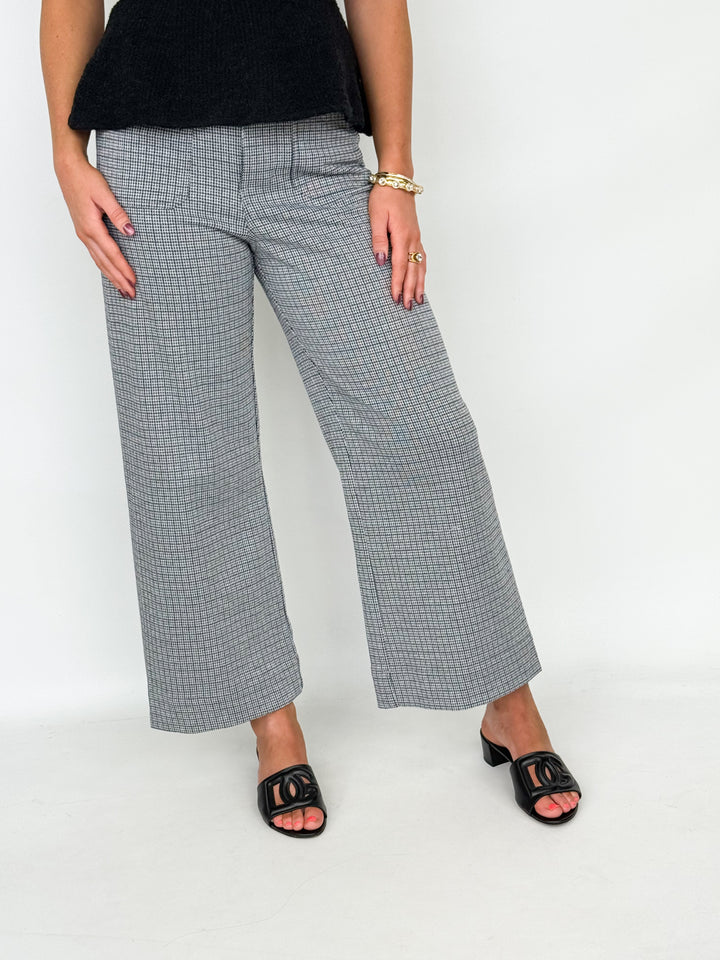 Olivia - Plaid Wide Leg Pants