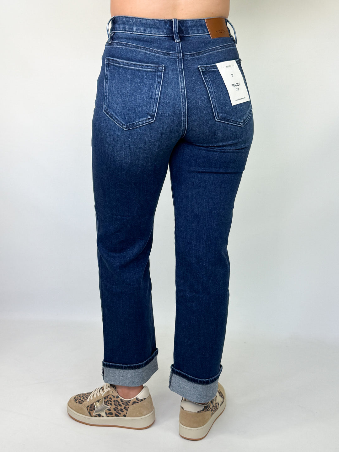 Julie - Dark High Rise Straight Leg Denim