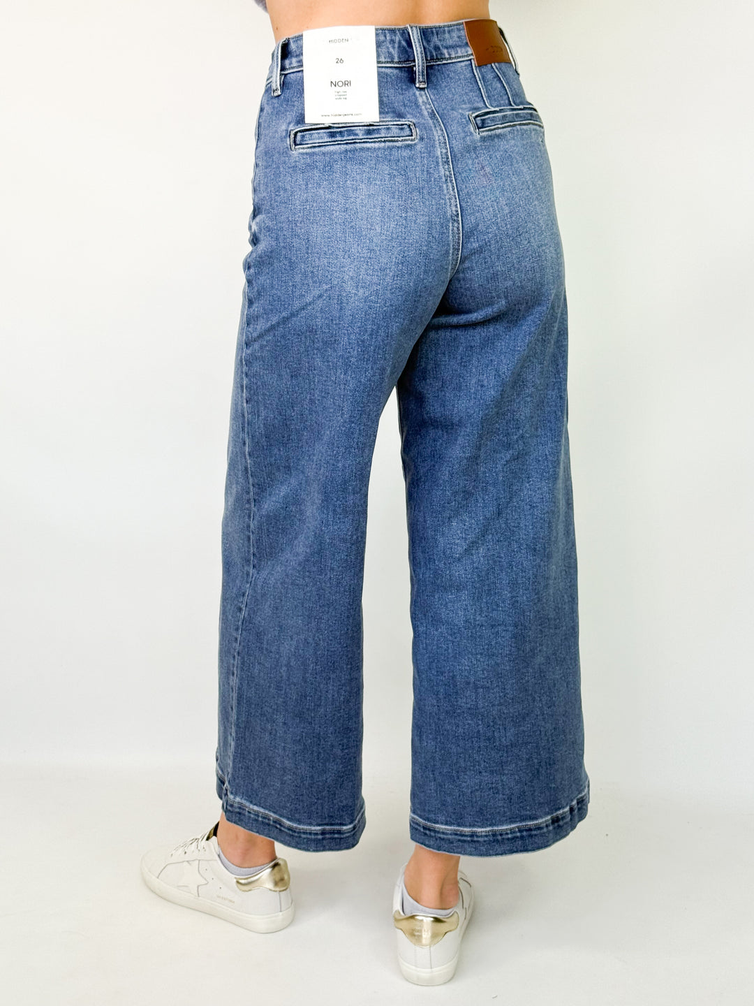 Nori - Crop Wide Leg Jeans
